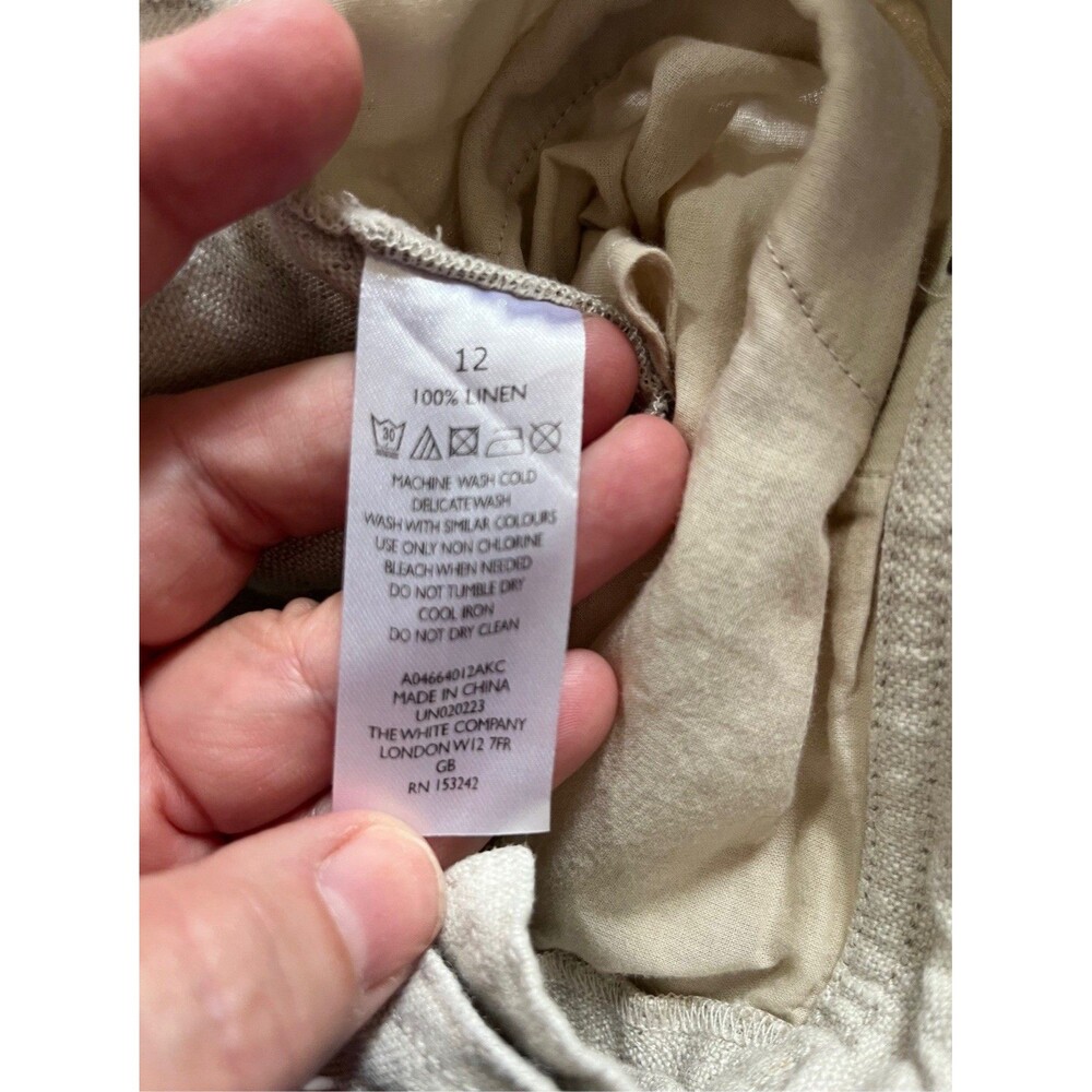 The White Company Natural Linen Colored Linen Pants Size 8 - Picture 8 of 10
